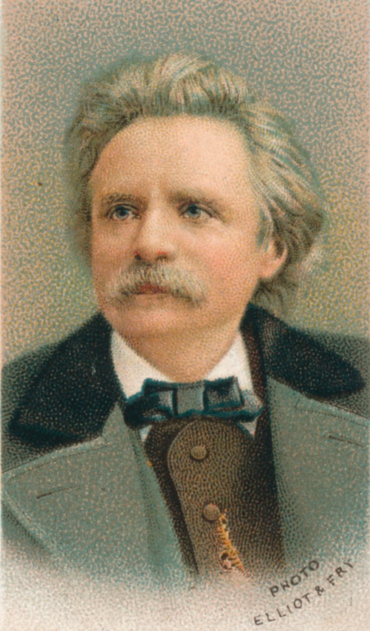 Edvard Hagerup Grieg 1843-1907, Norwegian composer and pianist, 1911 av Elliott and Fry