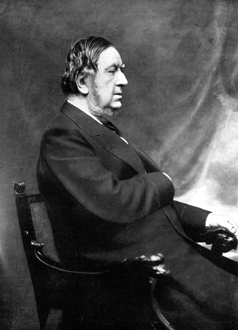 Sir William Vernon Harcourt, britisk liberal statsmann, 1800-tallet. av Elliott and Fry