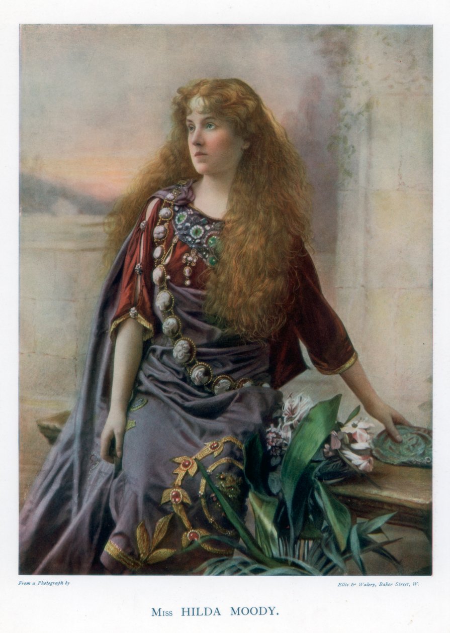 Hilda Moody , britisk skuespillerinne, 1901. av Ellis and Walery