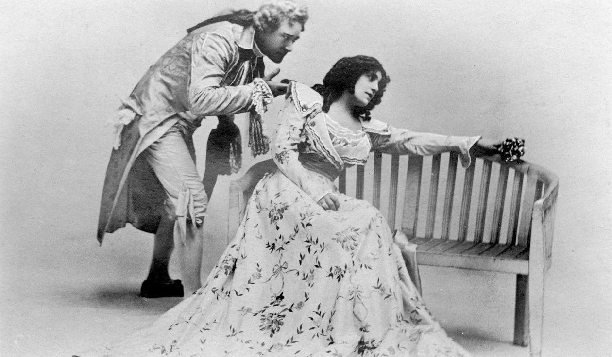 Julia Neilson og Fred Terry i The Scarlet Pimpernel, c1905. av Ellis and Walery