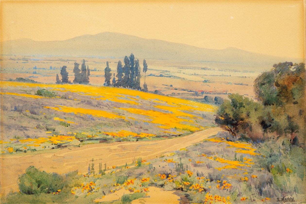 California Spring Landscape, ca. 1920. av Elmer Wachtel