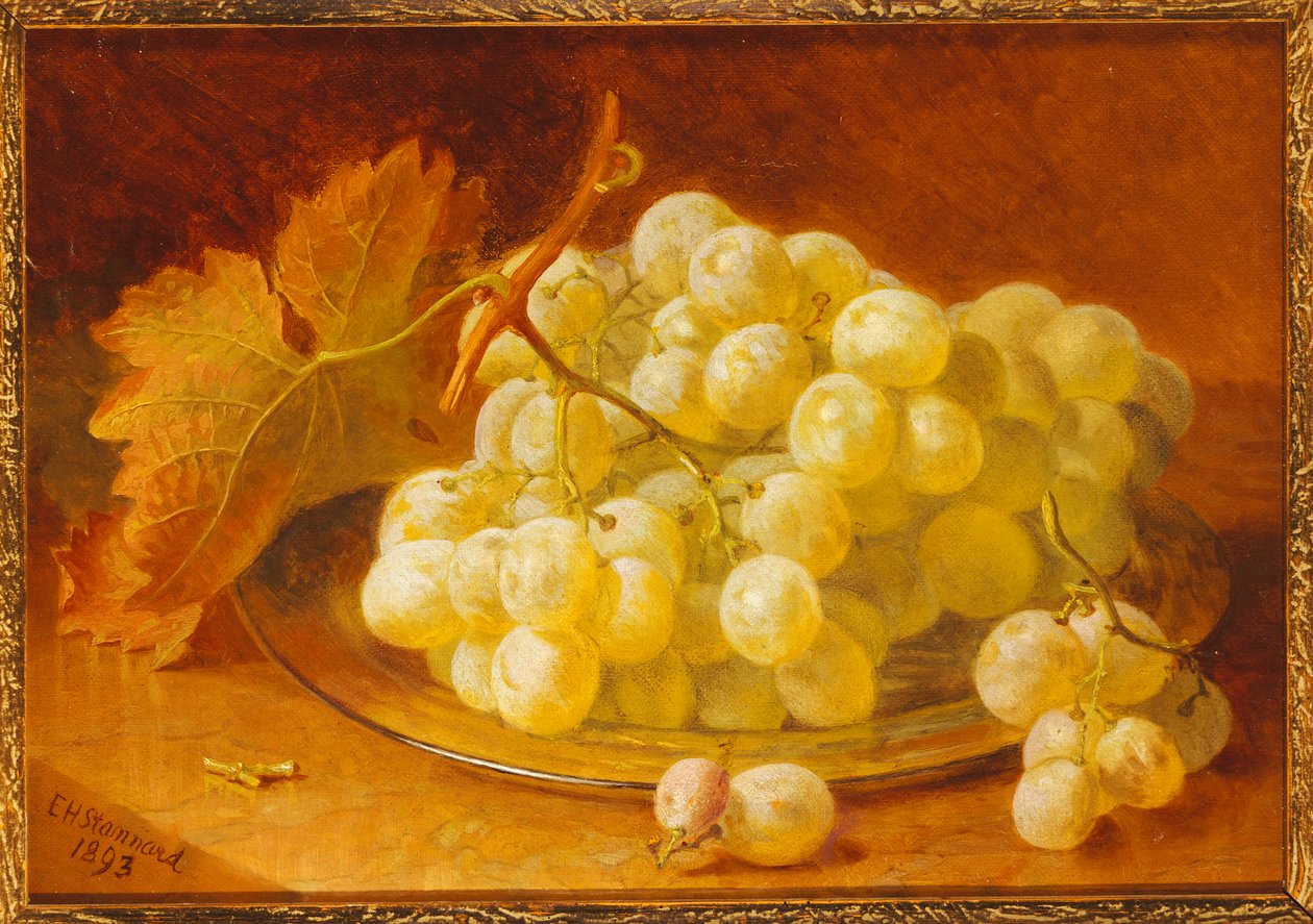 Druer på en sølvplate, 1893 av Eloise Harriet Stannard