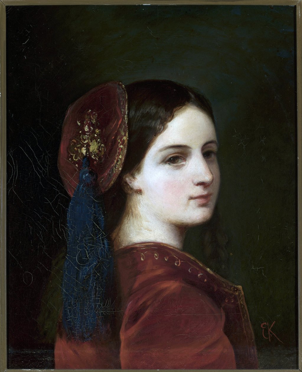 Portrett av grevinne Katarzyna Potocka (1825-1907), født Branicka - Elzbieta Krasinska (1820-1876). Olje på lerret av Elzbieta Krasinska