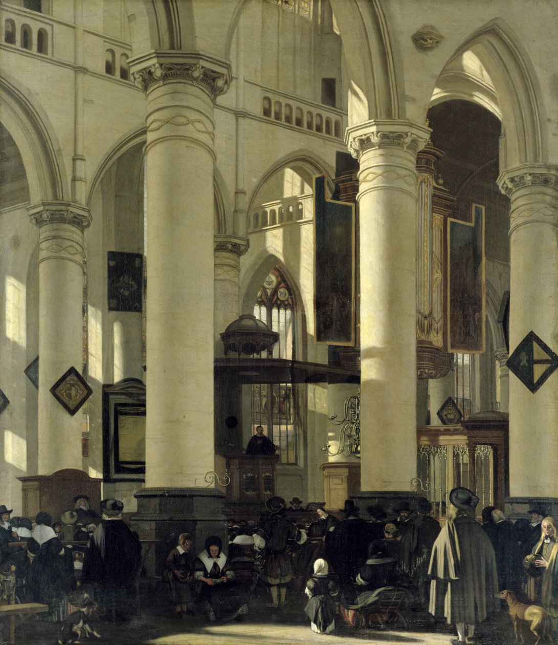 Interiør i en kirke av Emanuel de Witte