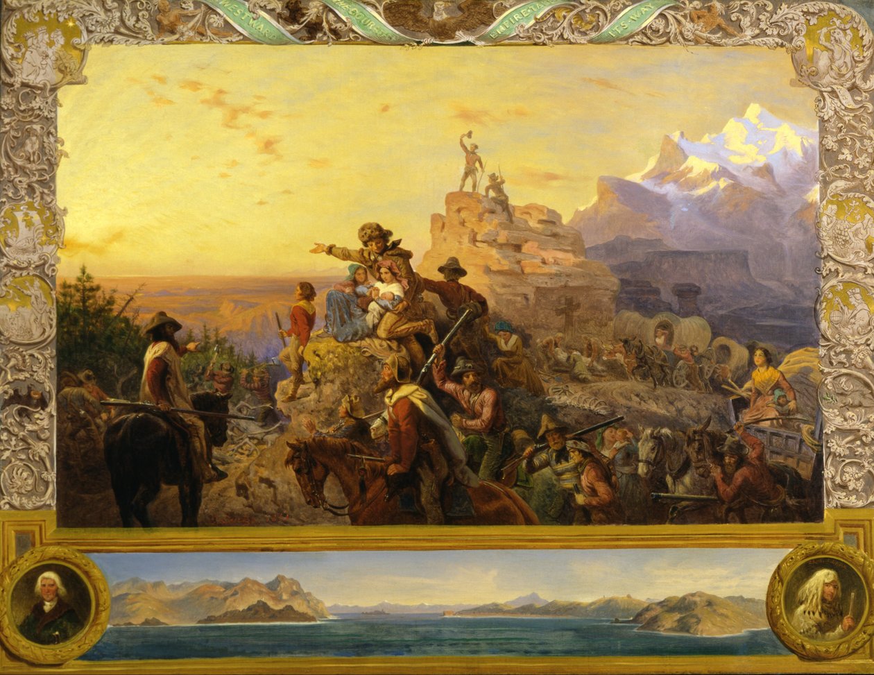 Westward the Course of Empire Takes its Way (veggmaleri, U.S. Capitol) av Emanuel Gottlieb Leutze