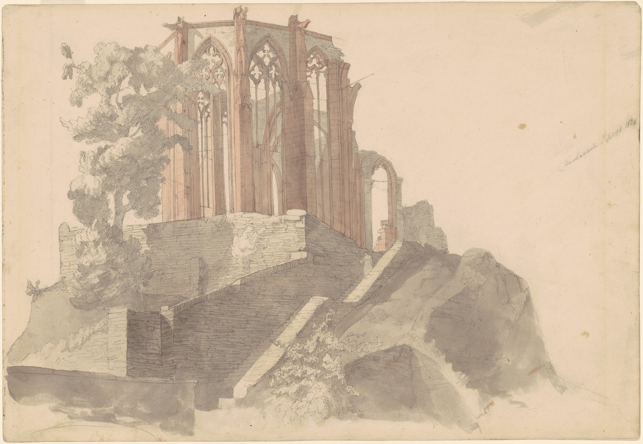 Katedralruinene, Bacharach av Emanuel Gottlieb Leutze