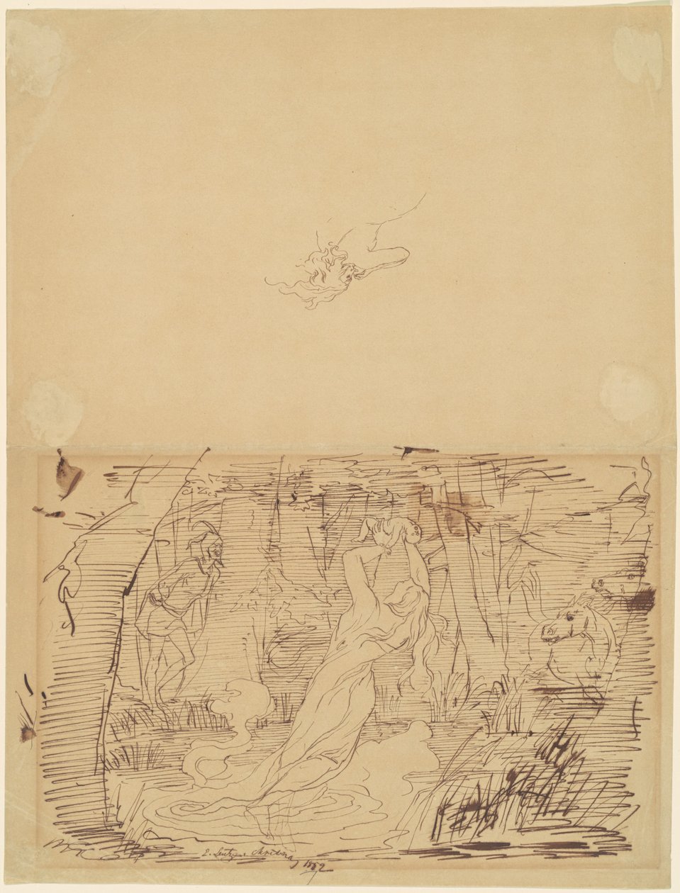 Gretchen myrder barnet sitt av Emanuel Gottlieb Leutze