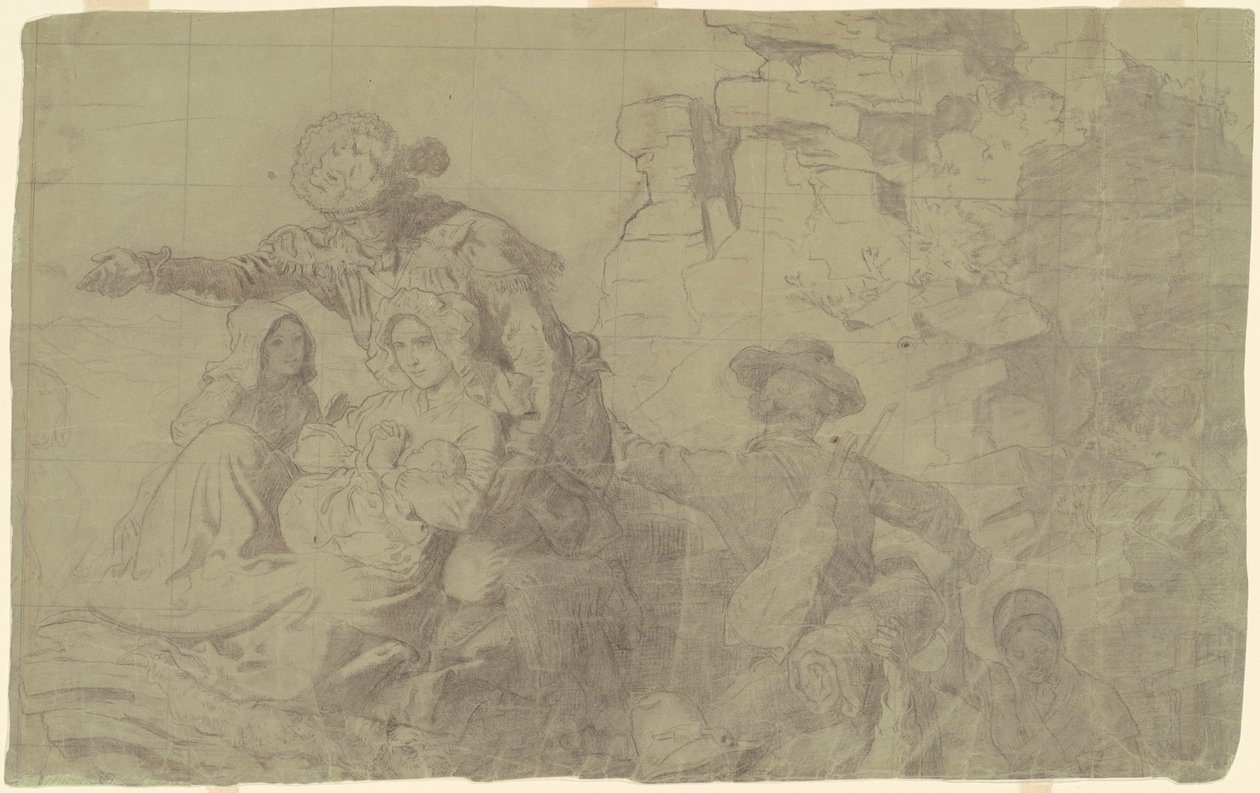 Studie for "Westward the Course of Empire Takes Its Way" av Emanuel Gottlieb Leutze