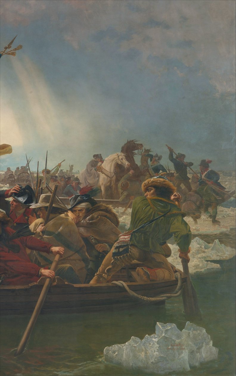 Washington krysser Delaware-elven, 25. desember 1776 av Emanuel Gottlieb Leutze