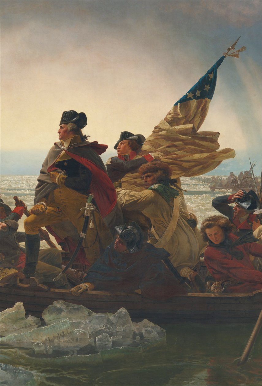 Washington krysser Delaware-elven, 25. desember 1776 av Emanuel Gottlieb Leutze
