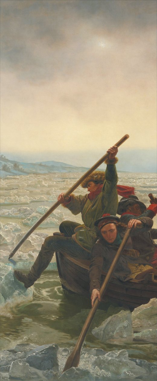 Washington krysser Delaware-elven, 25. desember 1776 av Emanuel Gottlieb Leutze