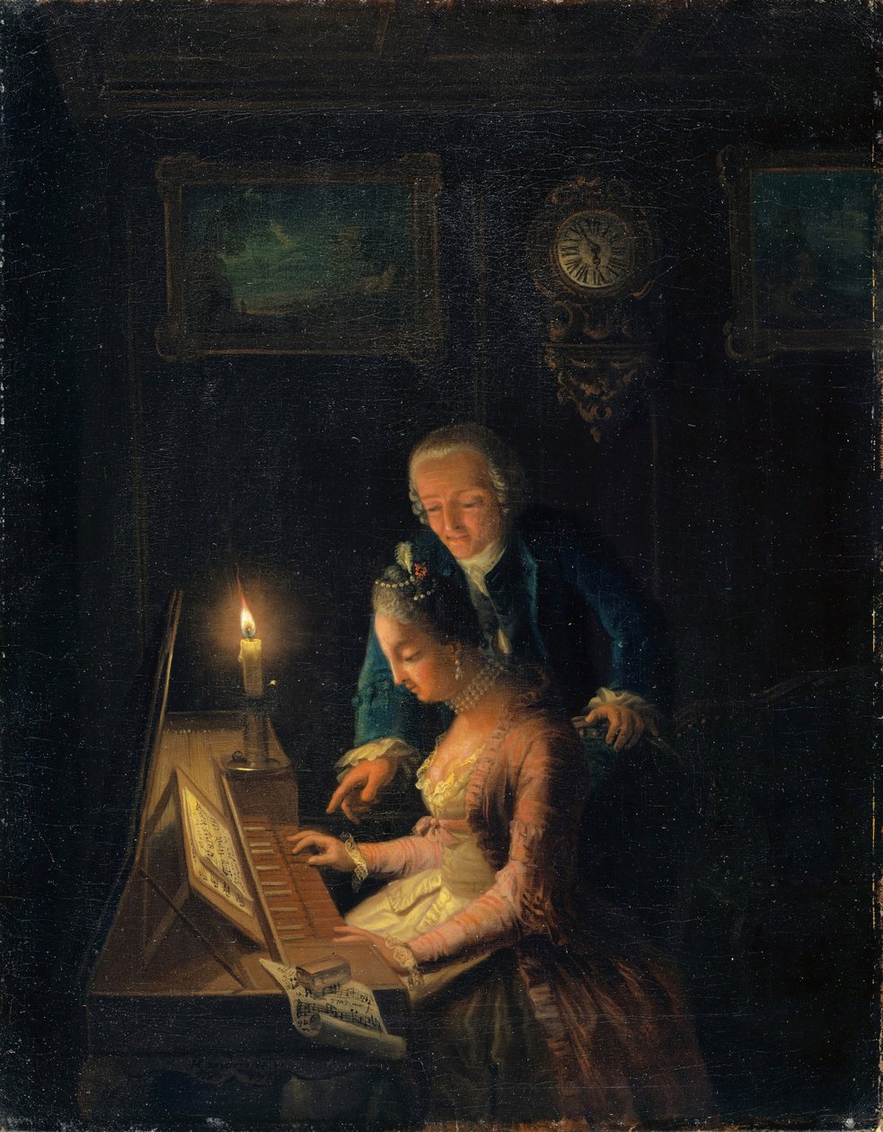 Musikktimen, 1769 av Emanuel Handmann