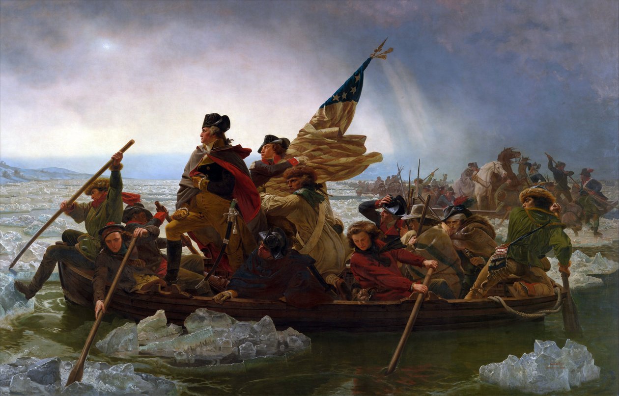 Washington krysser Delaware av Emanuel Leutze