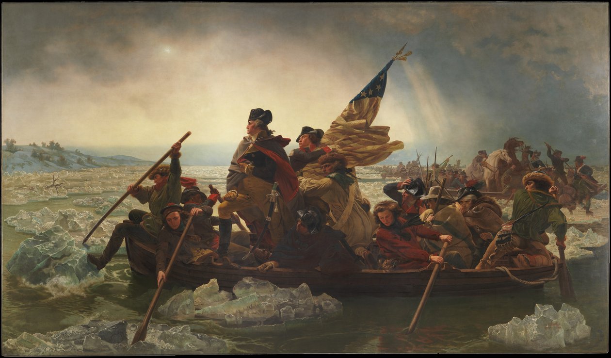 Washington krysser Delaware, 1851 av Emanuel Leutze