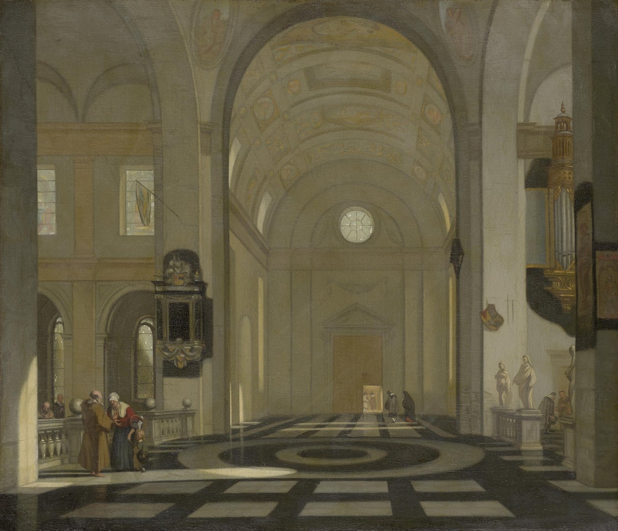 Interiør i en barokkirke av Emanuel de Witte