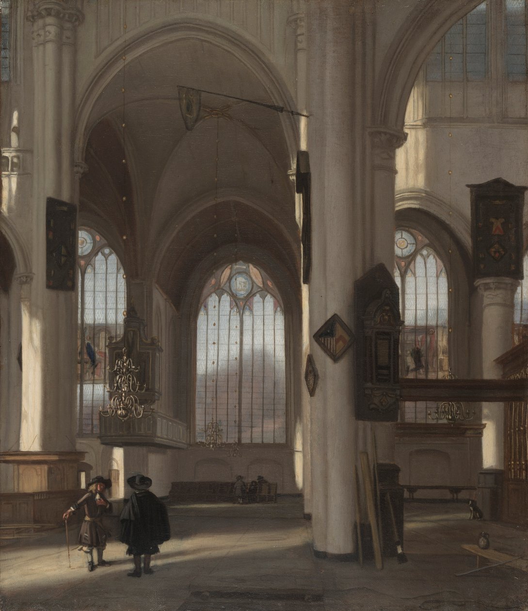 Interiør i en kirke, ca. 1680. av Emanuel de Witte