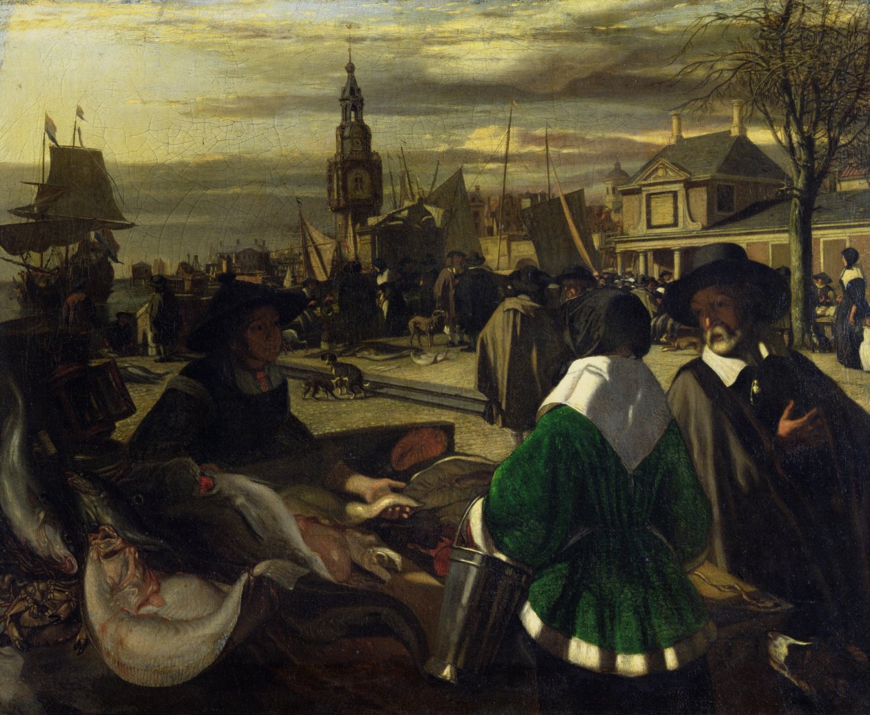Marked i Haag, ca. 1660 av Emanuel de Witte