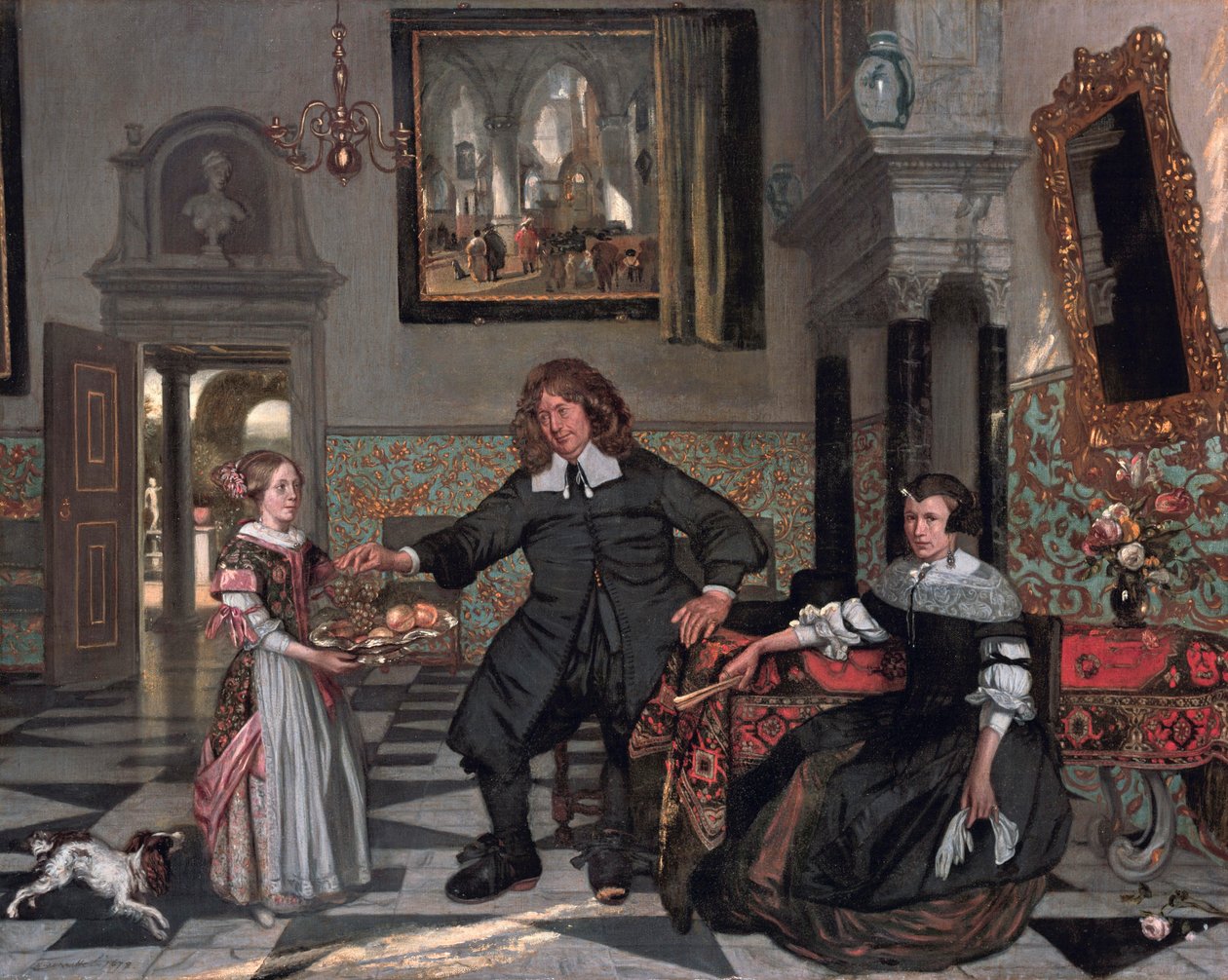 Portrett av en familie i et interiør (familien til Pieter de Graeff) av Emanuel de Witte