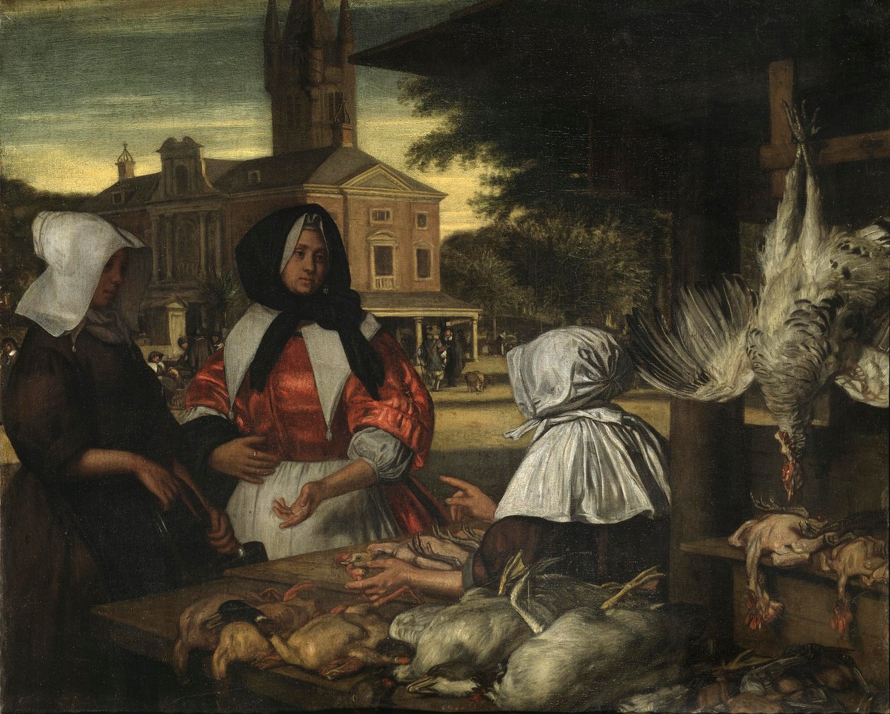 Fuglemarkedet, Amsterdam, ca. 1660-70 av Emanuel de Witte