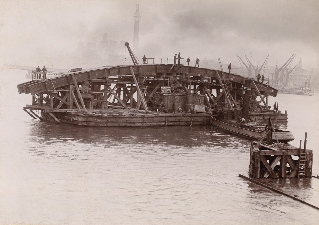 Bygging av Vauxhall Bridge, London, 1903-1904 av Emberson and Sons