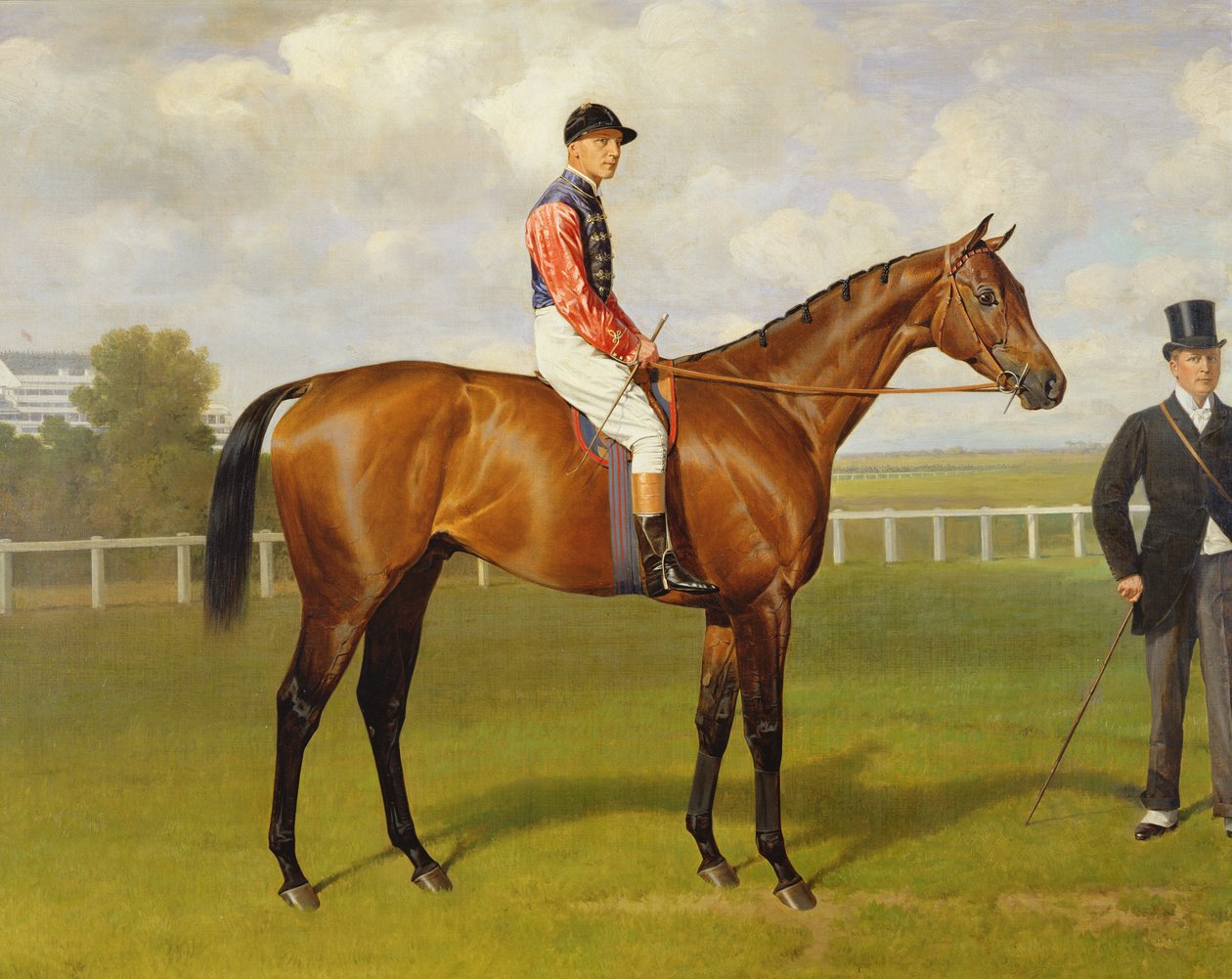 Persimmon, vinner av 1896 Derby, 1896 olje på lerret detalj av 188211 av Emil Adam