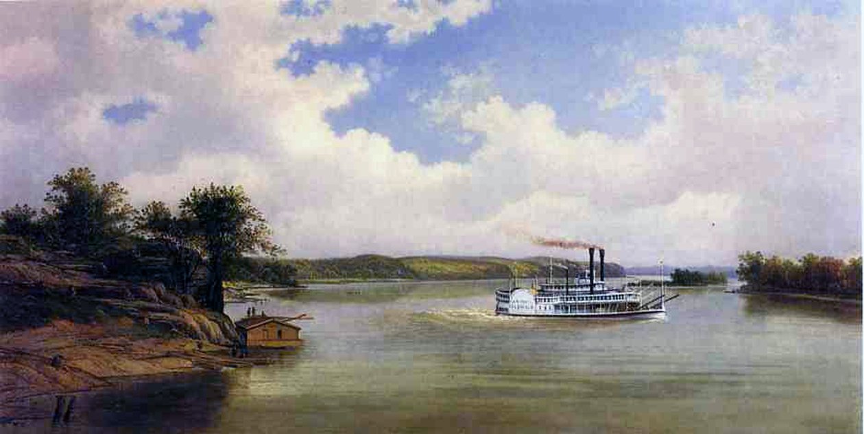 Dampbåt, 1881 av Emil Bott