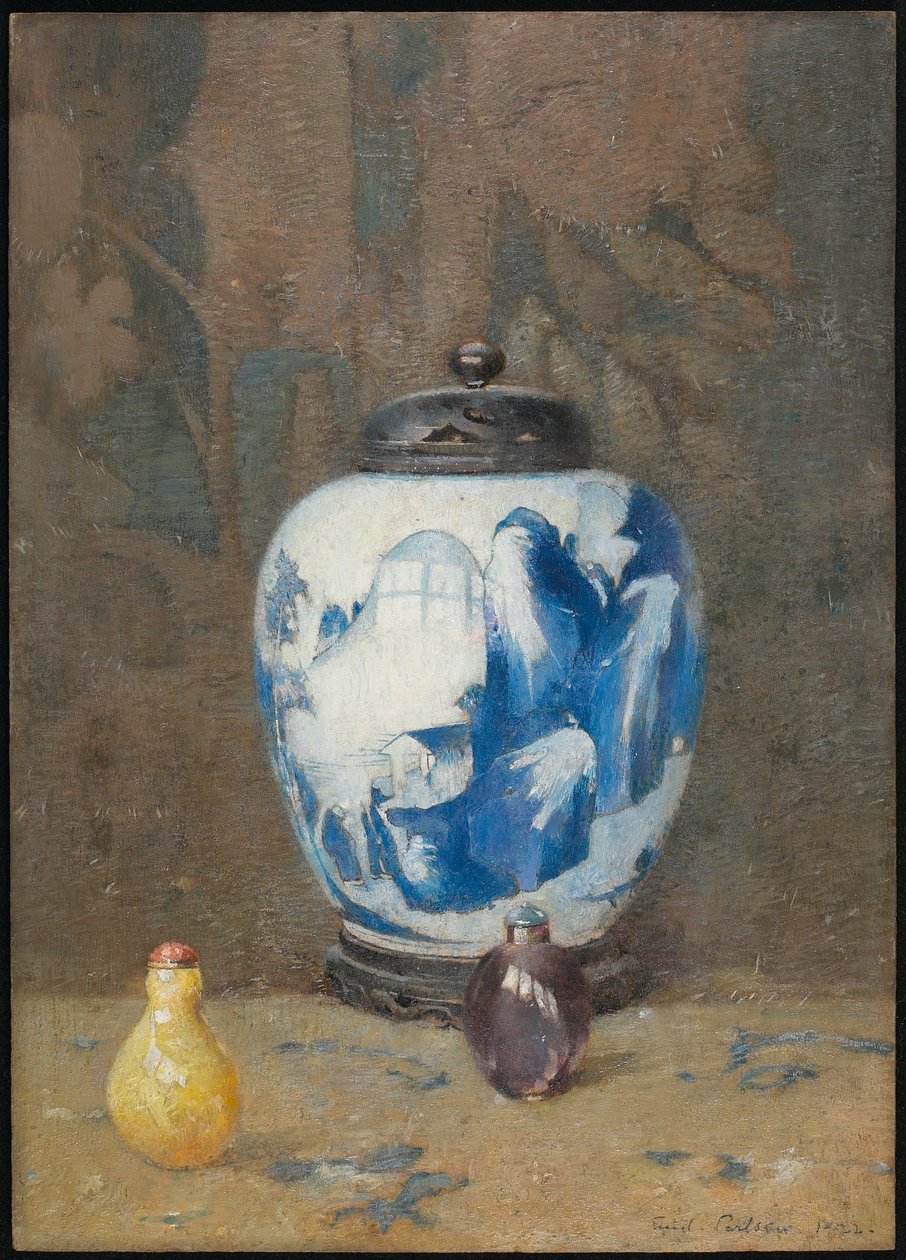 Stilleben, kinesisk vase, 1922 av Emil Carlsen