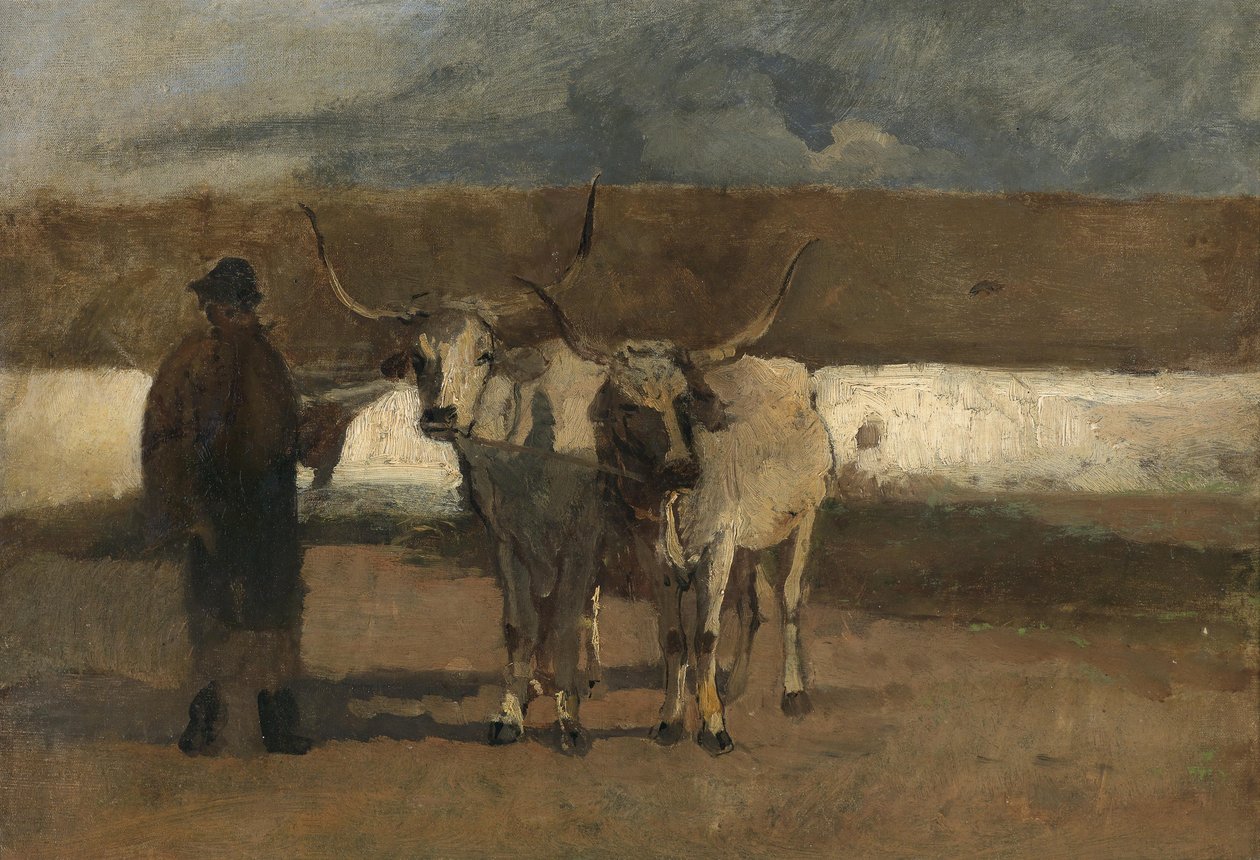 Bonde med lag med okser av Emil Jakob Schindler