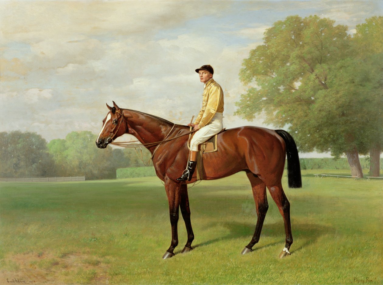 Flying Fox, vinner av 1899 Derby, 1899 (se 188213 for detaljer) av Emil Adam