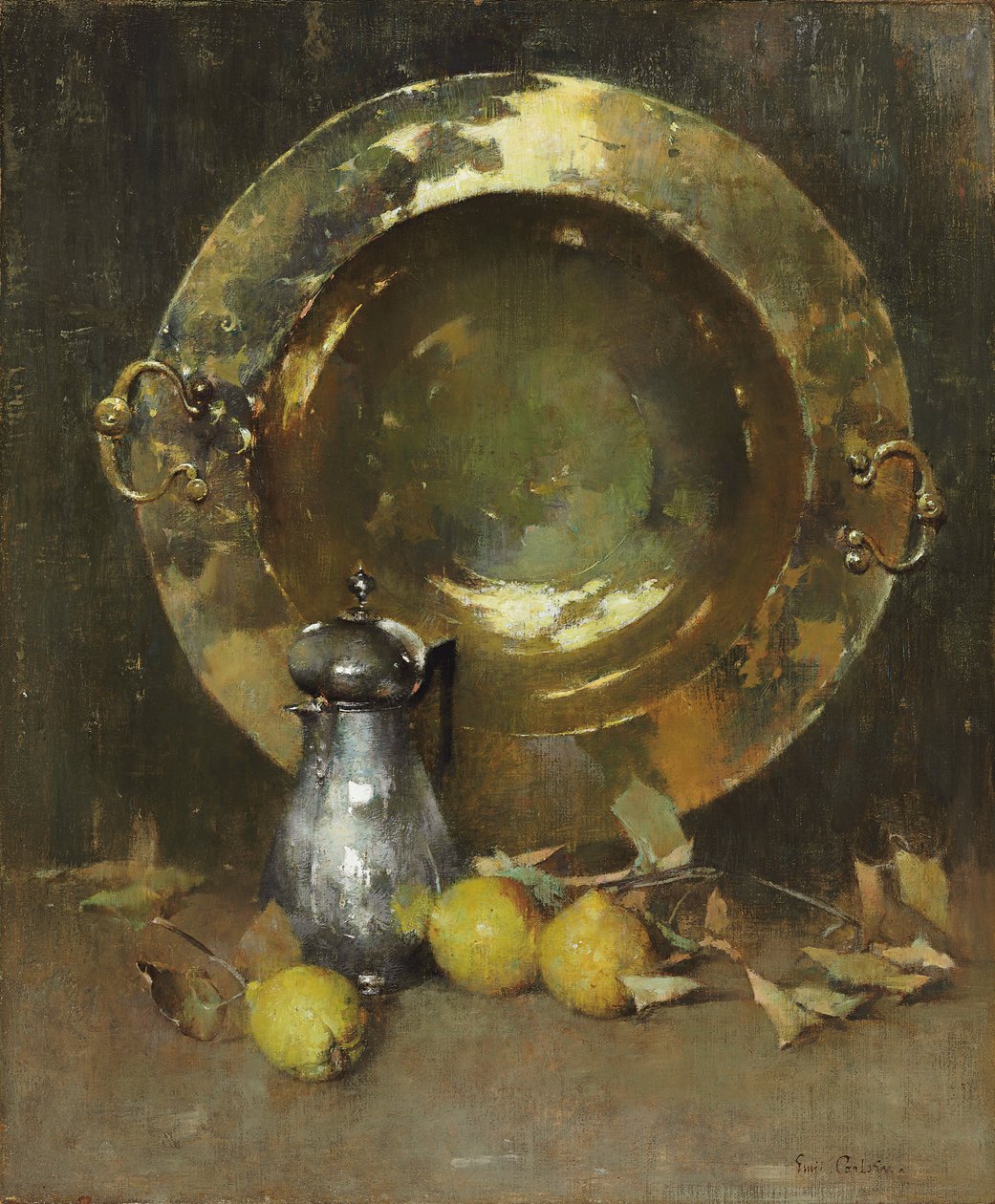 Stilleben, ca. 1918 (olje på lerret) av Emil Carlsen