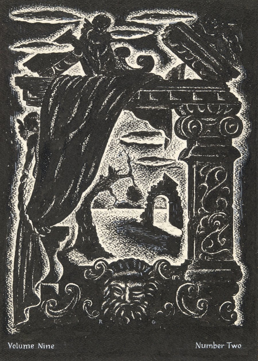 Uten tittel (Design for magasinomslag: Ornamental motiv) av Emil Ganso