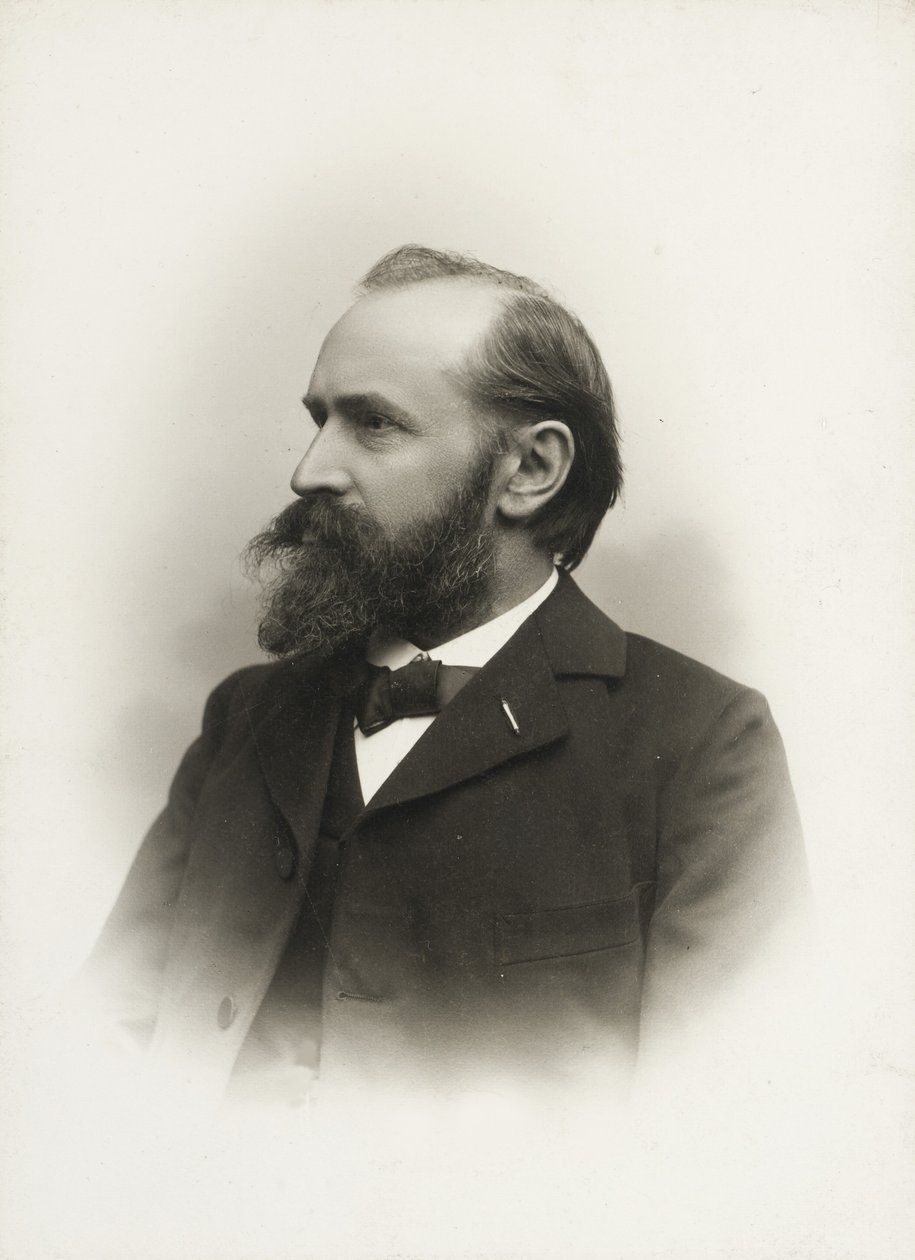 Portrett av komponisten og organisten Otto Malling 1848-1915, ca. 1900. av Emil Hohlenberg