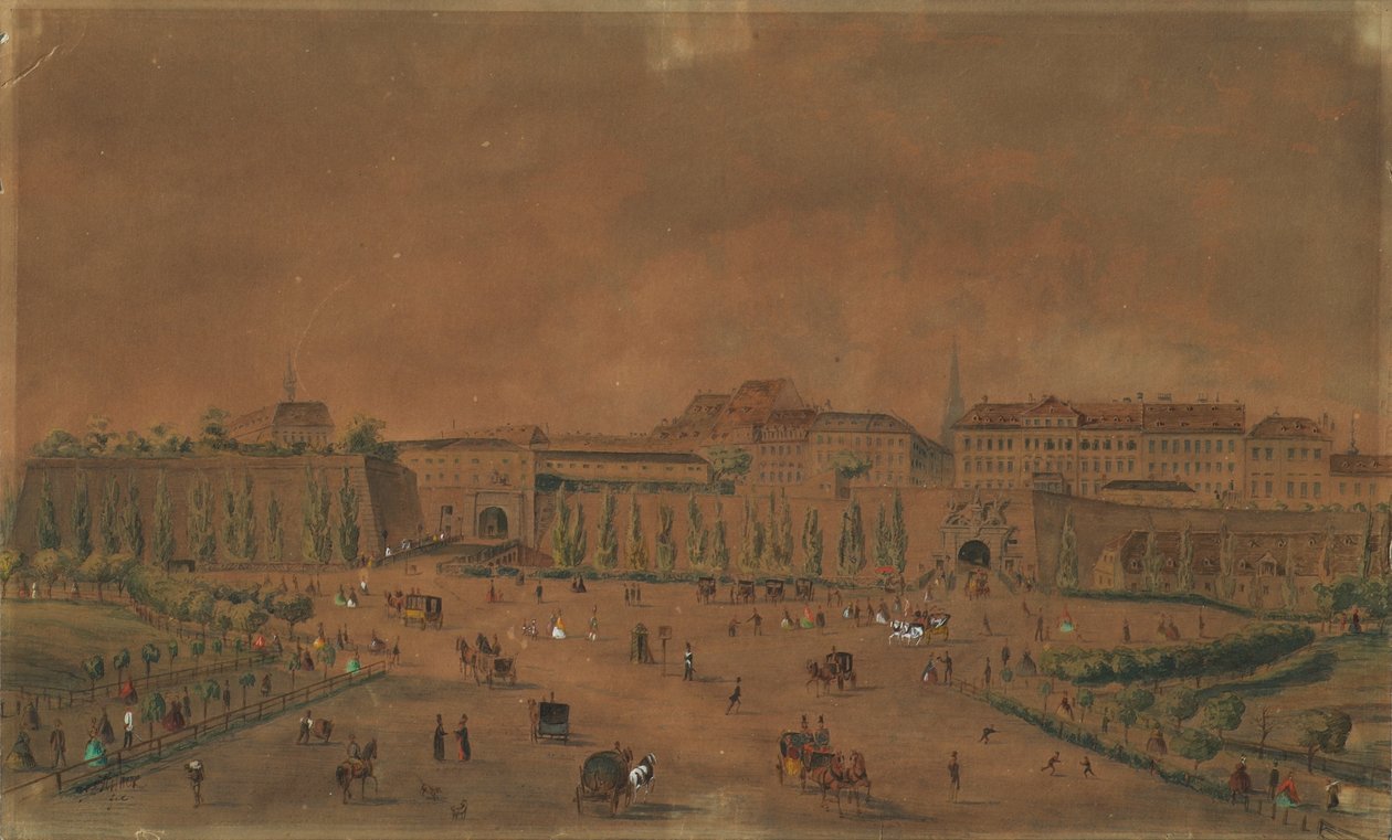 Den gamle og den nye Kärntnertor i Wien av Emil Hütter