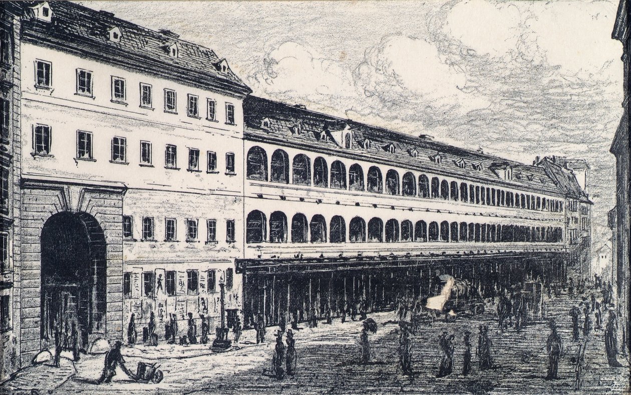 Salzgries Kaserne i Wien av Emil Hütter