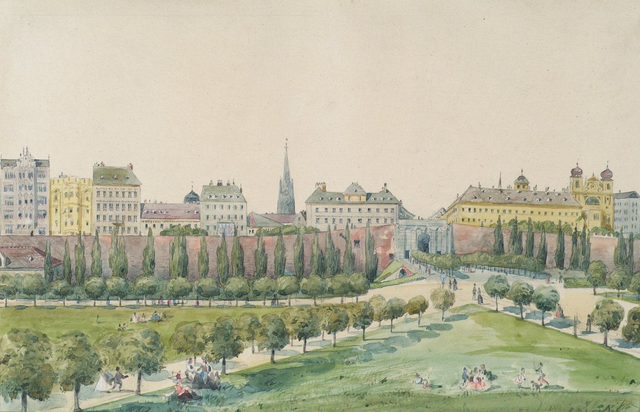 Stubenbastei og Stubentor i Wien av Emil Hütter