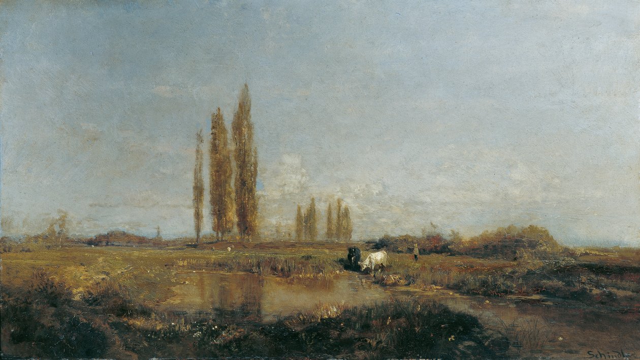På Thaya nær Lundenburg av Emil Jakob Schindler