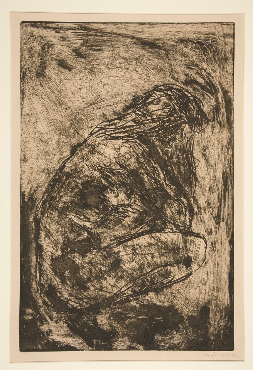 Sittende naken av Emil Nolde