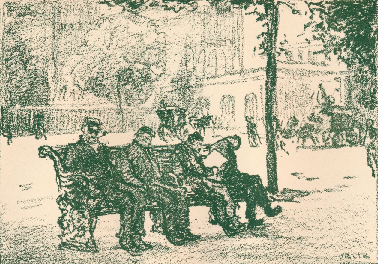 På Victoria Embankment, 1898 av Emil Orlik
