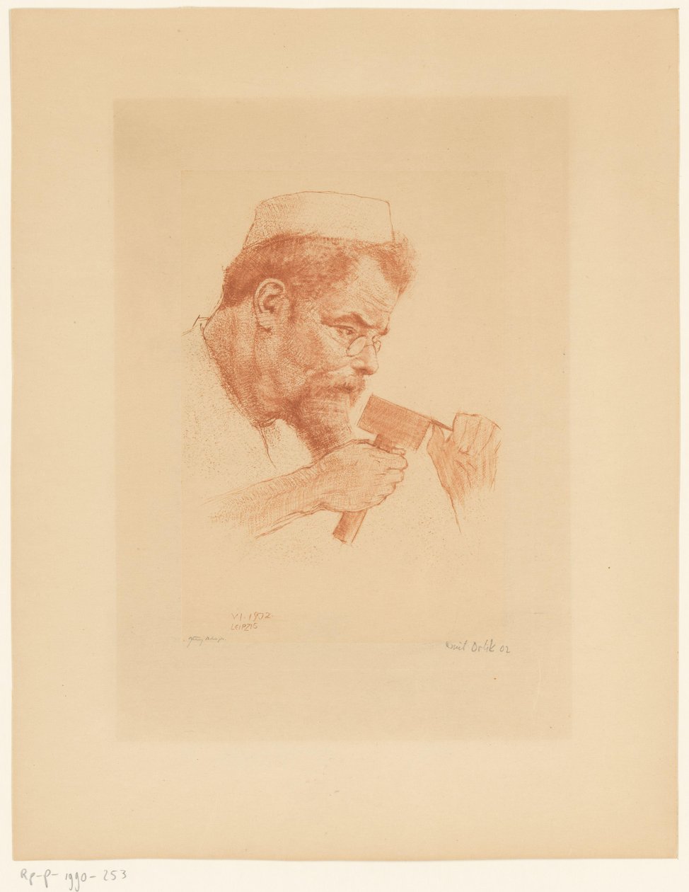 Portret van Max Klinger av Emil Orlik