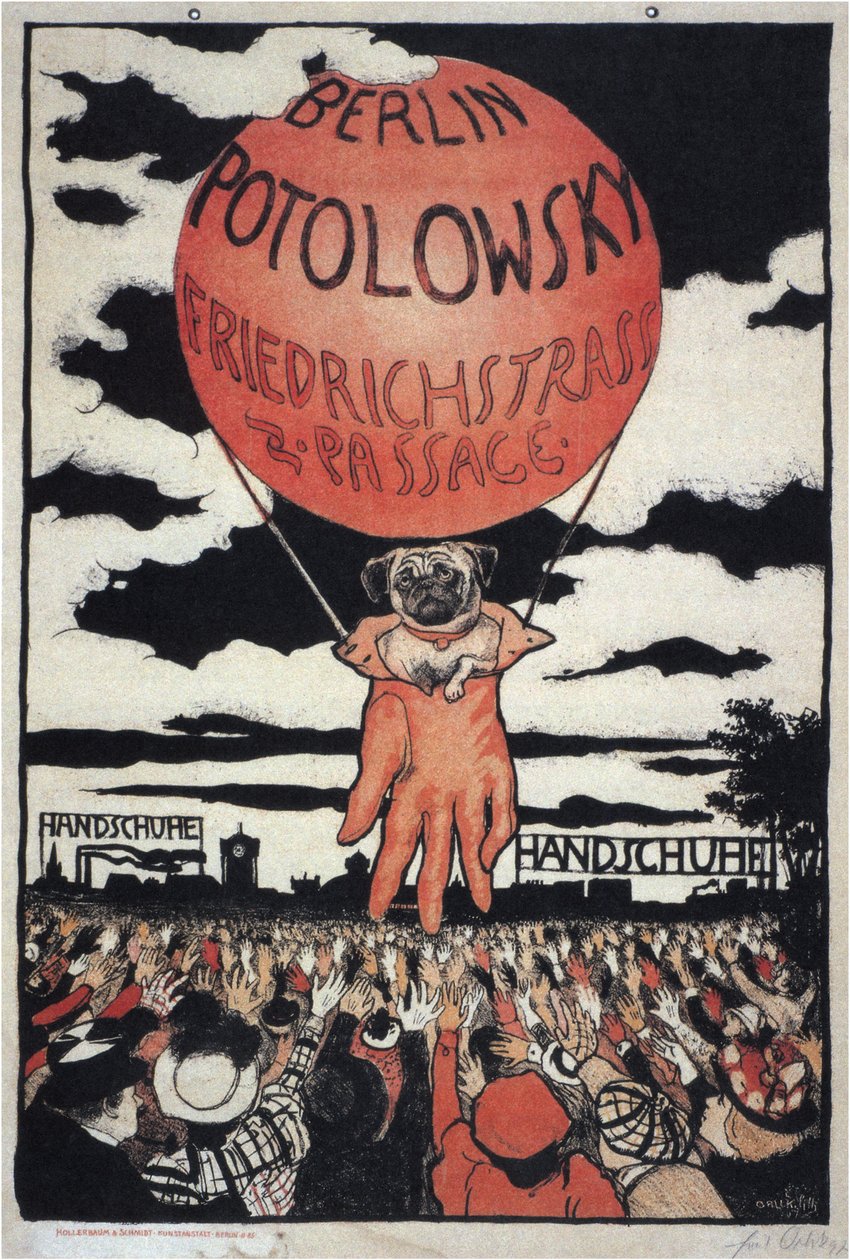 Plakat for Potolowsky Glove Manufacturer, 1897 av Emil Orlik