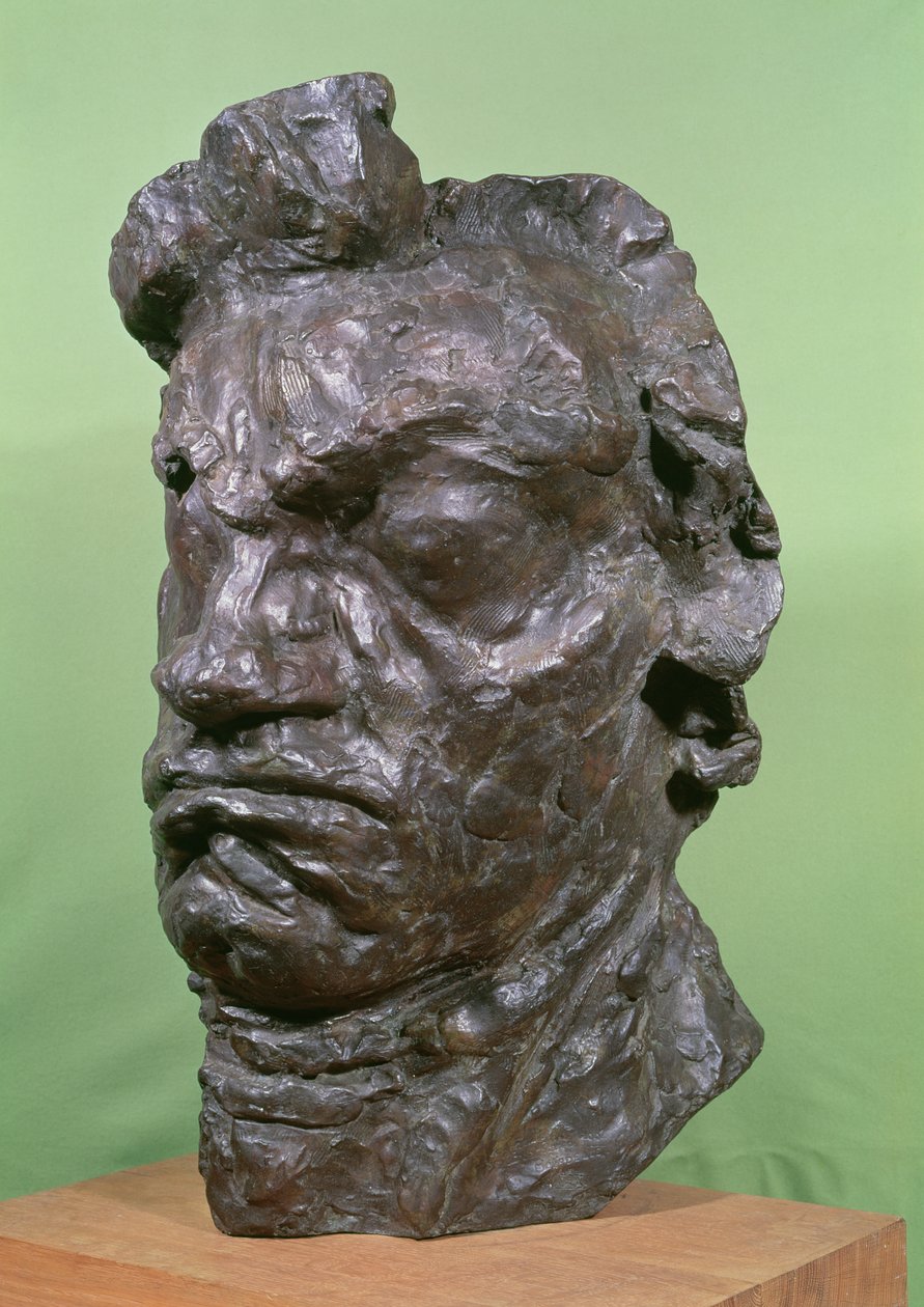 Tragisk maske av Ludwig van Beethoven (1770-1827) 1901 (bronse) av Emile Antoine Bourdelle