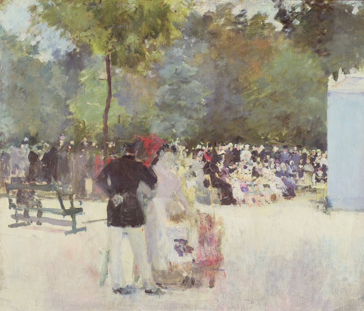 Theatre de Guignol i Jardin des Tuileries, 1883 av Emile Antoine Guillier