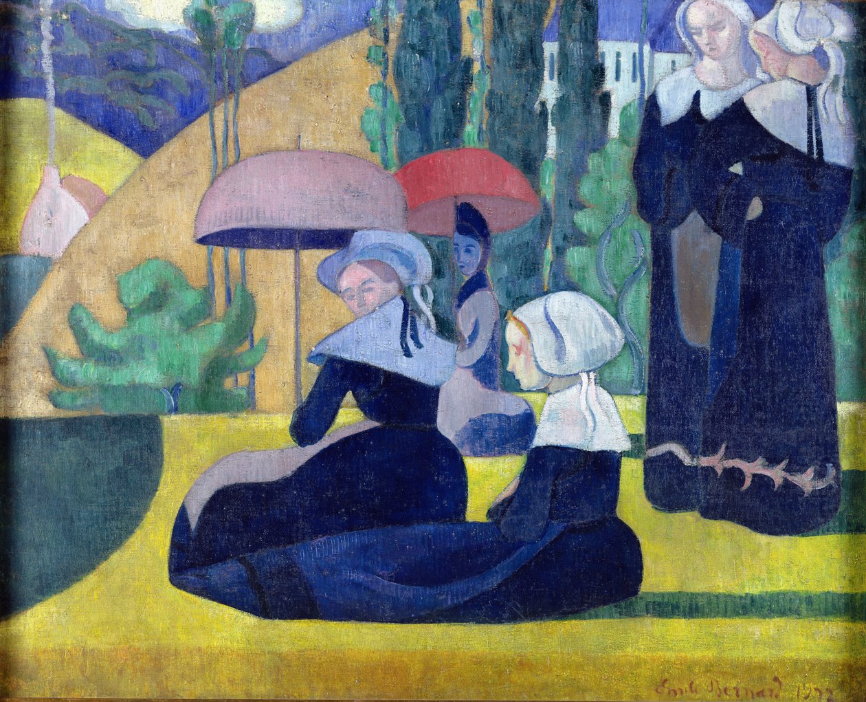 Bretonske kvinner i skyggen, 1892 av Emile Bernard