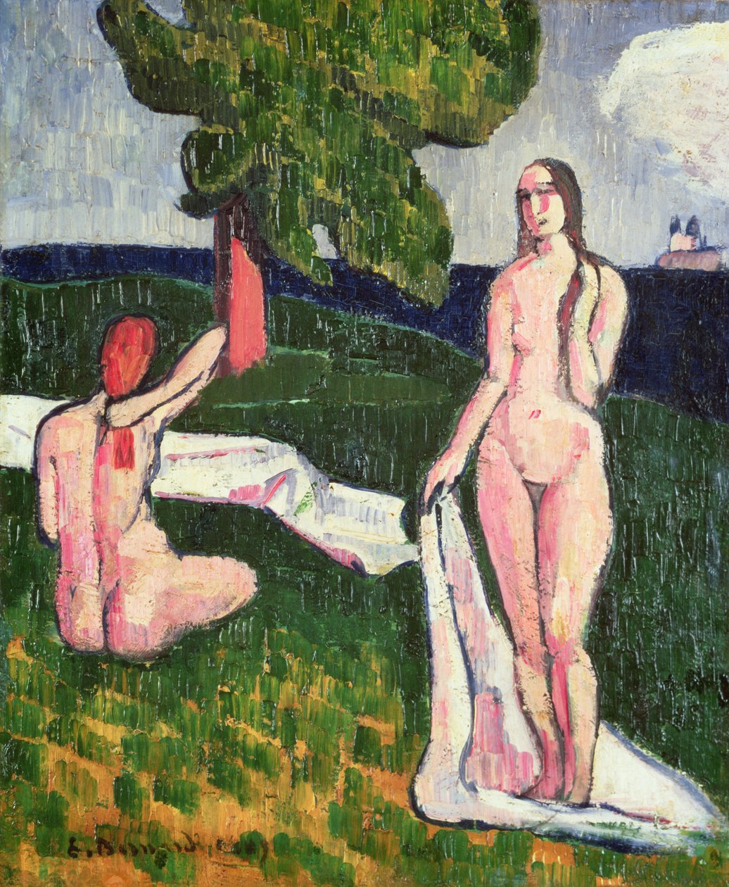 To badende under et tre, 1889 av Emile Bernard