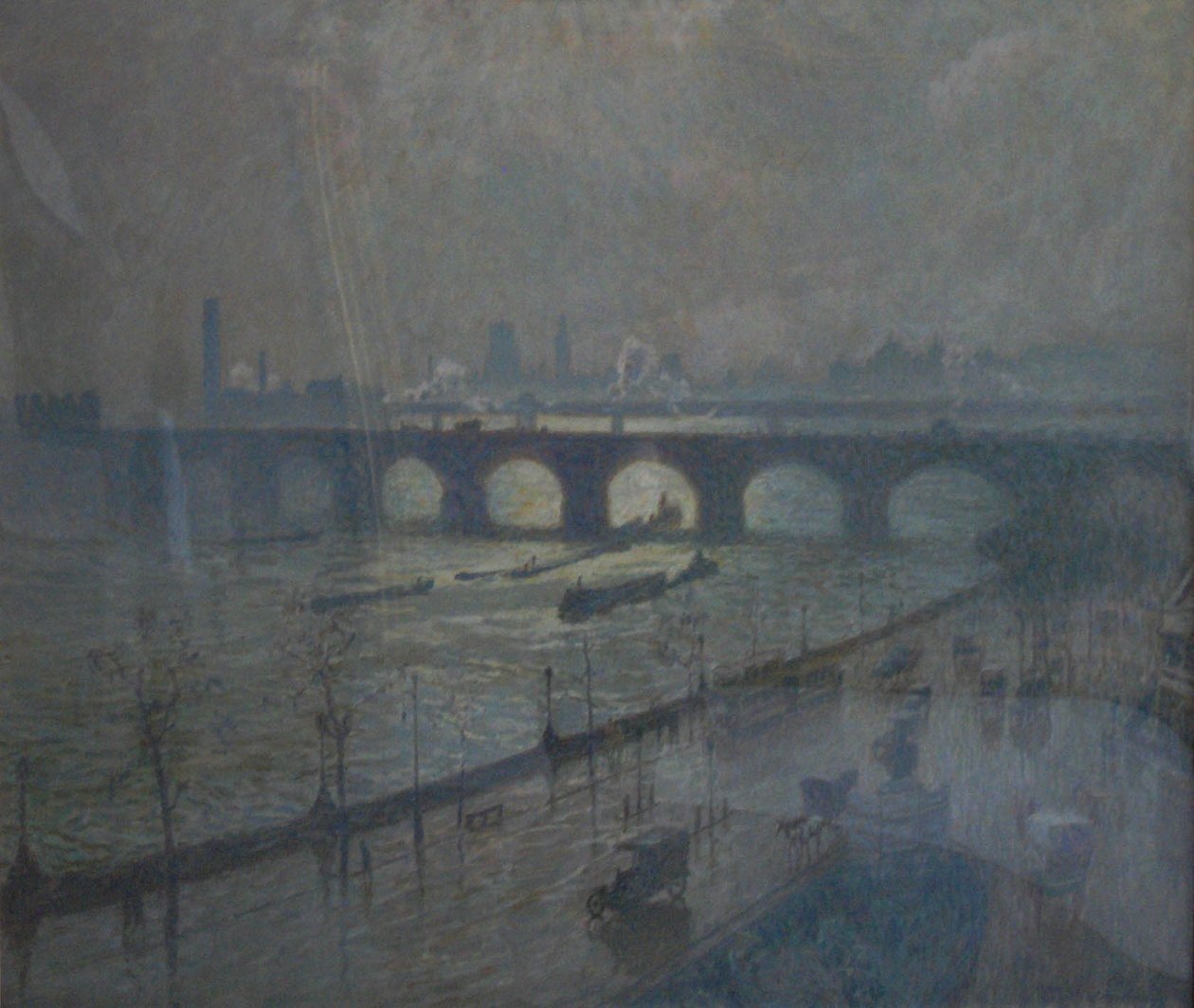 Waterloo Bridge, sol og regn Nederlands: Waterloo Bridge, zon en regen av Emile Claus