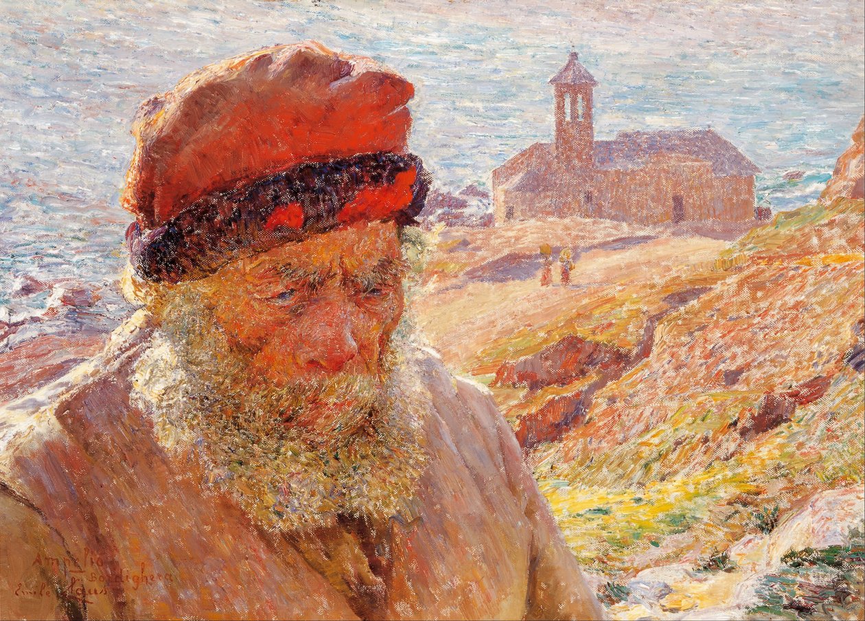 Ampelio, gammel fisker fra Bordighera av Emile Claus