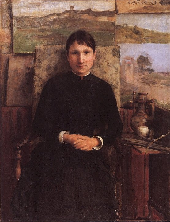 Portrett av Madame Petitjeann engelsk: Portrett av Madame Petitjeann: n av Emile Friant