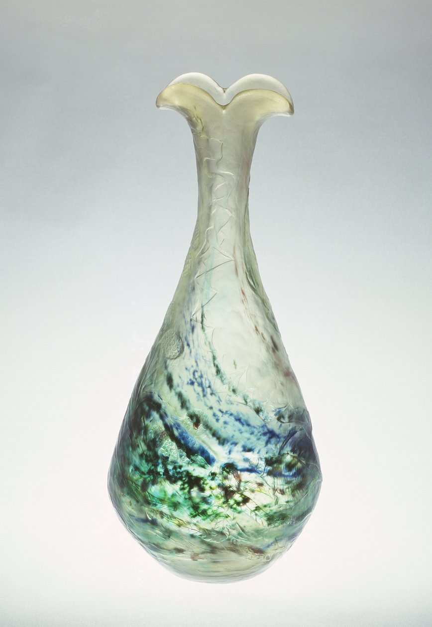 Vase, gravert og dekorert av Emile Galle, ca. 1900 av Emile Galle