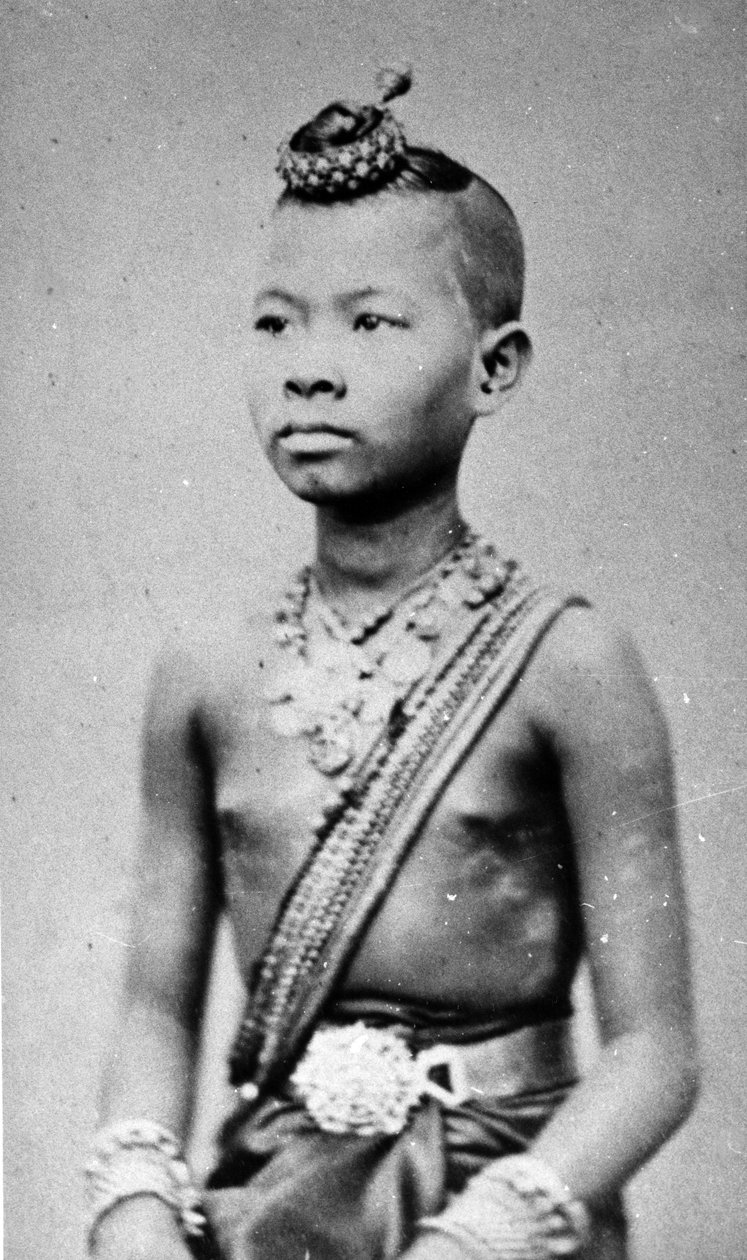 Vietnamesisk eller kambodsjansk gutt, ca. 1870-tallet av Emile Gsell