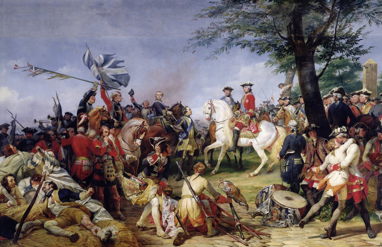 Slaget ved Fontenoy, 11. mai 1745, 1828 av Emile Jean Horace Vernet